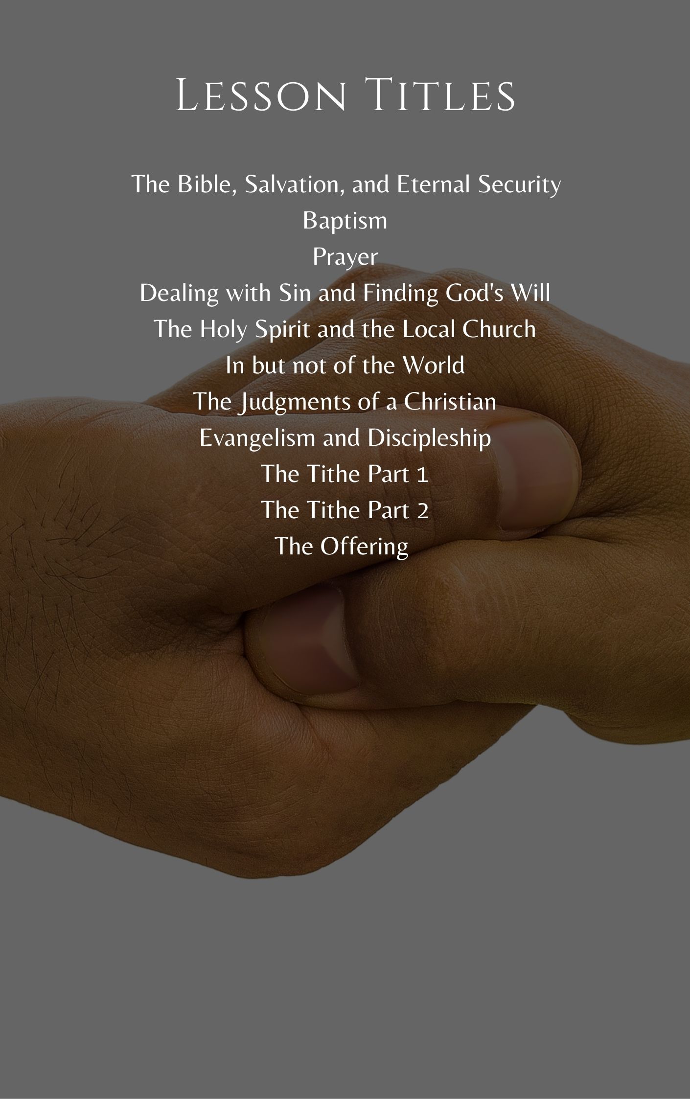 Discipleship Program – Student Handbook